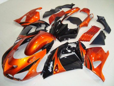 Orange Noir Carénage Moto ZX14R ZZR 1400 06-11