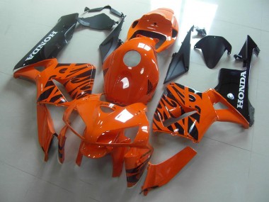 Orange Noir Flamme Carénage Moto CBR 600 RR 05-06