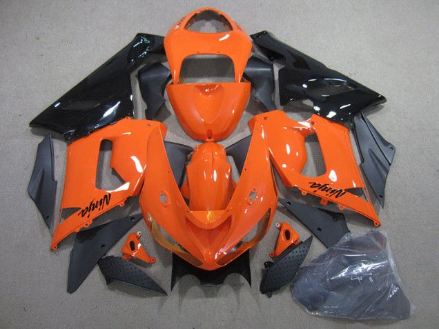 Orange Noir Ninja Carrosserie Moto ZX6R 05-06 Orange Noir Ninja Carrosserie Moto ZX6R 05-06