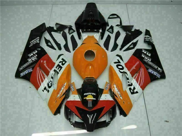 Orange Noir Repsol Carénage Moto CBR 1000 RR 04-05 Orange Noir Repsol Carénage Moto CBR 1000 RR 04-05