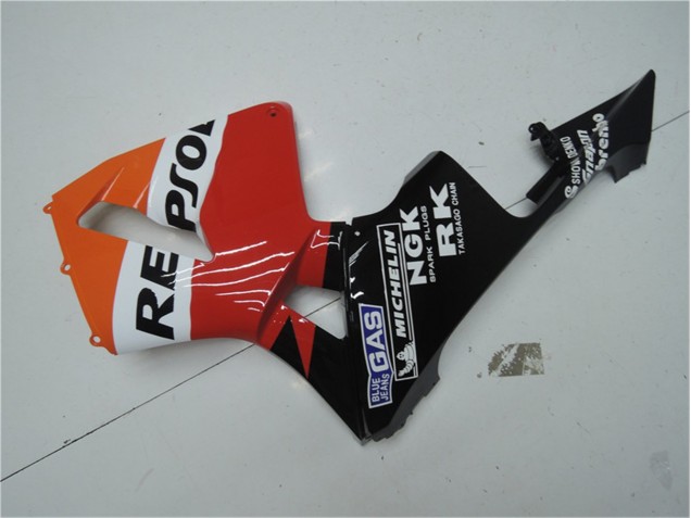 Orange Rouge Noir Repsol Carénage Moto CBR 600 RR 03-04 Orange Rouge Noir Repsol Carénage Moto CBR 600 RR 03-04