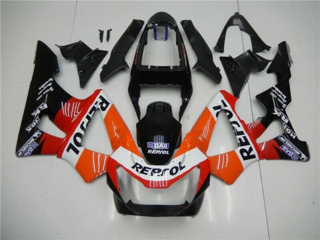 Orange Rouge Noir Repsol Carénage Moto CBR 900 RR 929RR 00-01