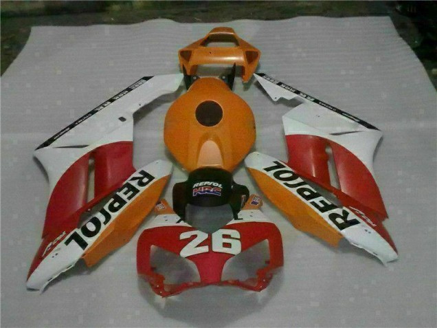 Orange Rouge Repsol 26 Carénage Moto CBR 1000 RR 04-05 Orange Rouge Repsol 26 Carénage Moto CBR 1000 RR 04-05