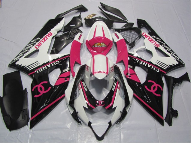 Rose Chanel Carénage Moto GSXR 600 K6 06-07 Rose Chanel Carénage Moto GSXR 600 K6 06-07
