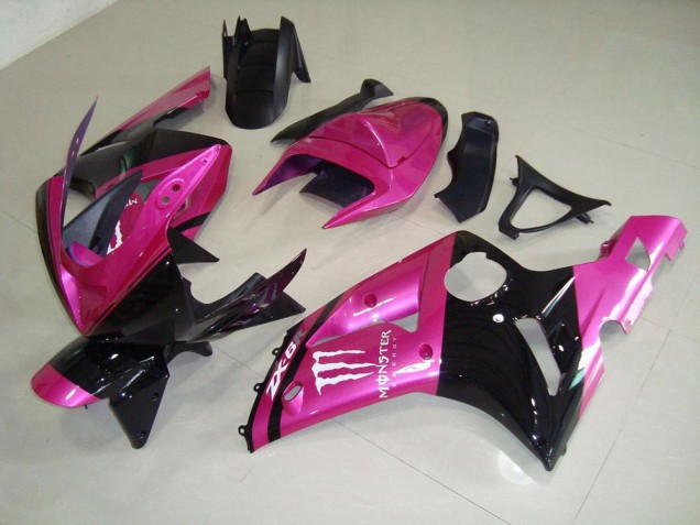 Rose Noir Monster Carénage Moto ZX6R 03-04 Rose Noir Monster Carénage Moto ZX6R 03-04