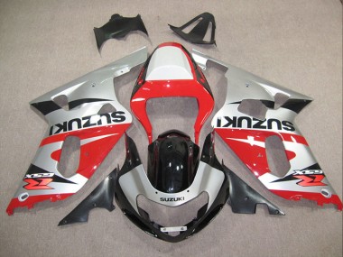 Rouge Argent Carénage Moto GSXR 600 K1 K2 K3 01-03
