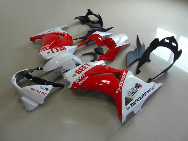 Rouge Blanc BEET Carénage Moto ZX 250R 08-12 Rouge Blanc BEET Carénage Moto ZX 250R 08-12