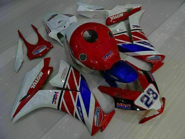 Rouge Blanc Bleu 23 Carénage Moto CBR 1000 RR 12-16 Rouge Blanc Bleu 23 Carénage Moto CBR 1000 RR 12-16