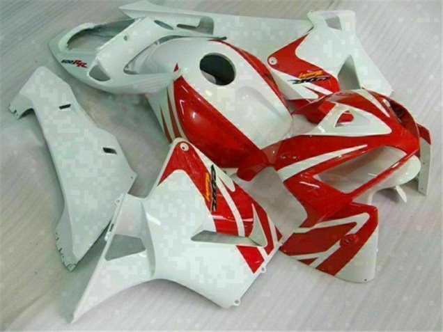 Rouge Blanc Carénage Moto CBR 600 RR 05-06 Rouge Blanc Carénage Moto CBR 600 RR 05-06
