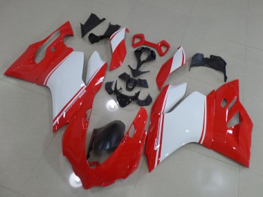 Rouge Blanc Carénage Moto Ducati 1199 11-14