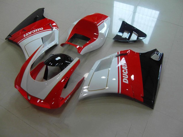 Rouge Blanc Carénage Moto Ducati 748 916 996 996S 93-05 Rouge Blanc Carénage Moto Ducati 748 916 996 996S 93-05