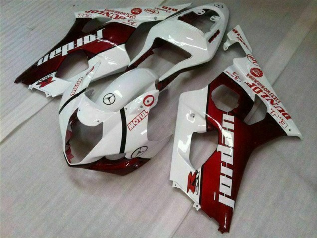 Rouge Blanc Carénage Moto GSXR 1000 K3 03-04 Rouge Blanc Carénage Moto GSXR 1000 K3 03-04