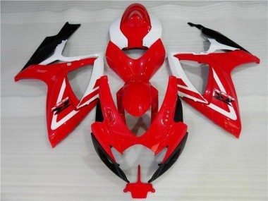 Rouge Blanc Carénage Moto GSXR 600 / 750 K6 06-07