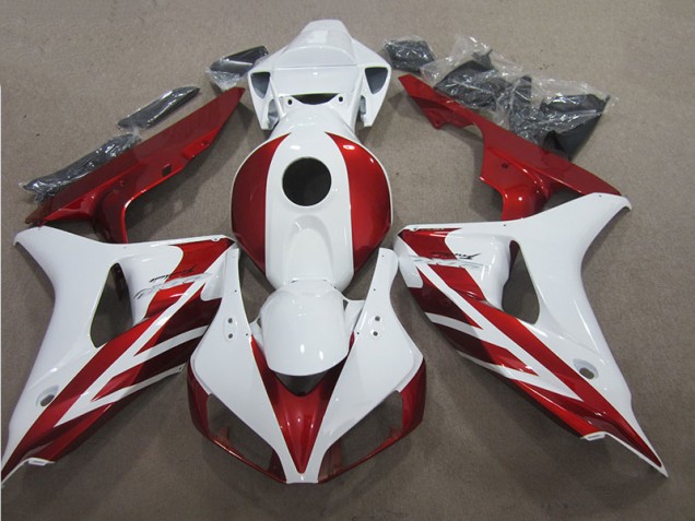 Rouge Blanc Carénages Moto CBR 1000 RR 06-07 Rouge Blanc Carénages Moto CBR 1000 RR 06-07