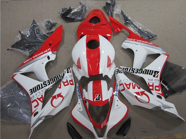 Rouge Blanc Carénages Moto CBR 600 RR 07-08