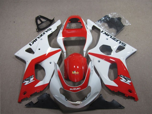 Rouge Blanc Carénages Moto GSXR 1000 K3 03-04 Rouge Blanc Carénages Moto GSXR 1000 K3 03-04