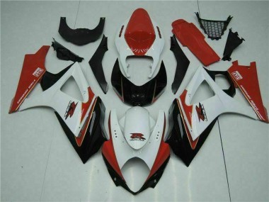 Rouge Blanc Carénages Moto GSXR 1000 K7 07-08