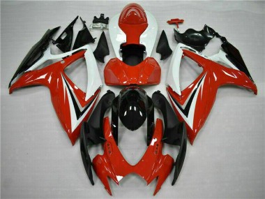 Rouge Blanc Carénages Moto GSXR 600 / 750 K6 06-07