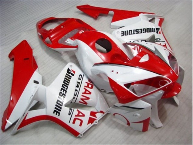 Rouge Blanc Kit Carénages Motos CBR 600 RR 05-06