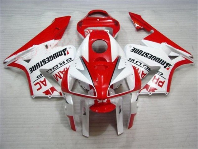 Rouge Blanc Kit Carénages Motos CBR 600 RR 05-06