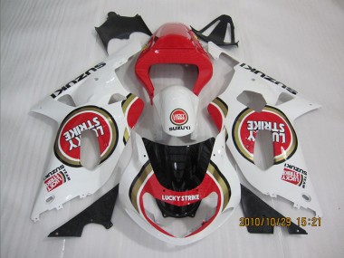 Rouge Blanc Lucky Strike Carénage Moto GSXR 600 K1 K2 K3 01-03