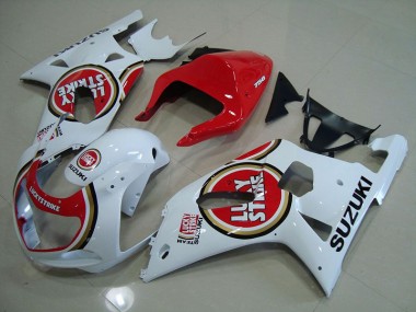 Rouge Blanc Lucky Strike Carénage Moto GSXR 750 K1 K2 K3 01-03