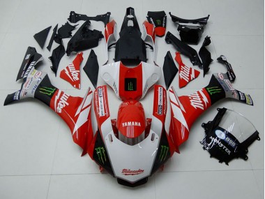 Rouge Blanc Monster Carénage Moto R1 15-19