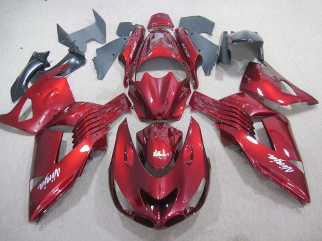 Rouge Blanc Ninja Décalque Carénage Moto ZX14R ZZR 1400 06-11