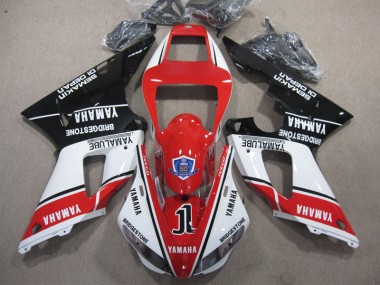 Rouge Blanc Noir 50 Carénage Moto R1 98-99