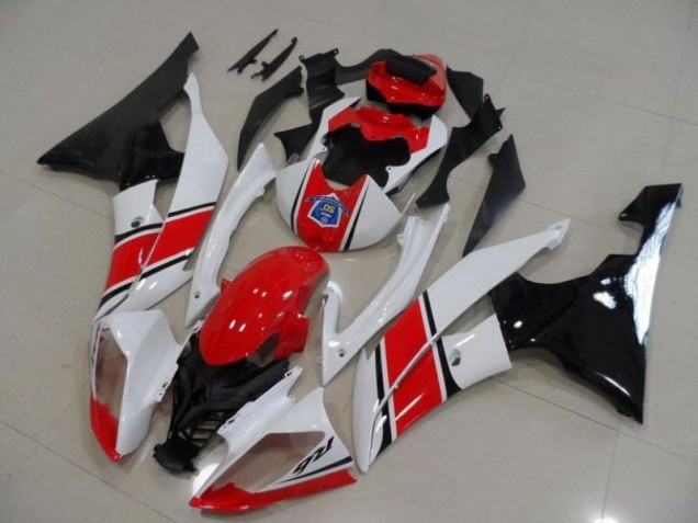 Rouge Blanc Noir Kit Carénages Motos Complet R6 08-16