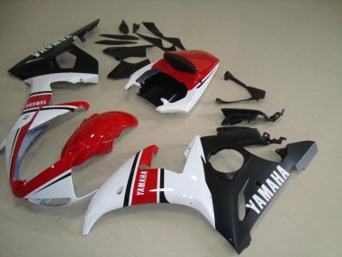 Rouge Blanc Noir Mat Carénage Moto R6 03-05