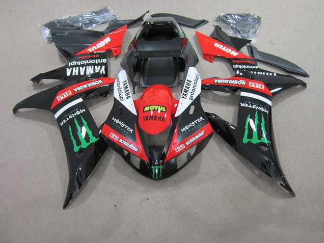 Rouge Blanc Noir Motul Carénage Moto R1 04-06