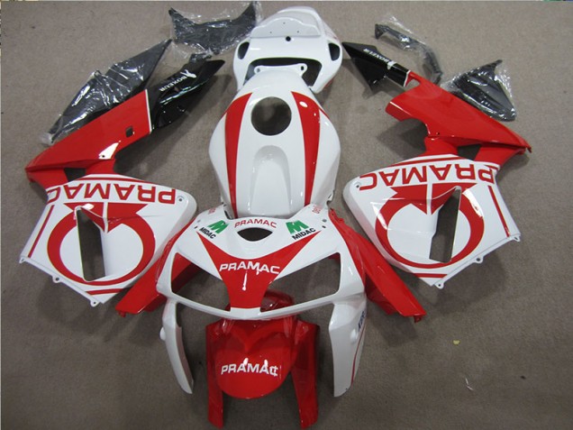 Rouge Blanc PRAMAC Carénage Moto CBR 600 RR 05-06 Rouge Blanc PRAMAC Carénage Moto CBR 600 RR 05-06