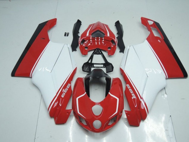 Rouge Blanc Rouge Carénage Moto Ducati 749 999 05-06 Rouge Blanc Rouge Carénage Moto Ducati 749 999 05-06