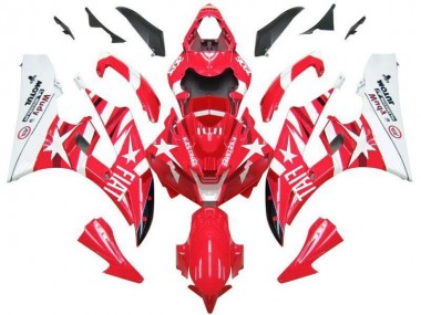 Rouge Blanc Star Fiat Carénage Moto R6 06-07