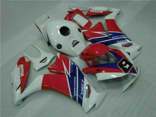 Rouge Bleu Blanc Carénage Moto CBR 1000 RR 12-16 Rouge Bleu Blanc Carénage Moto CBR 1000 RR 12-16