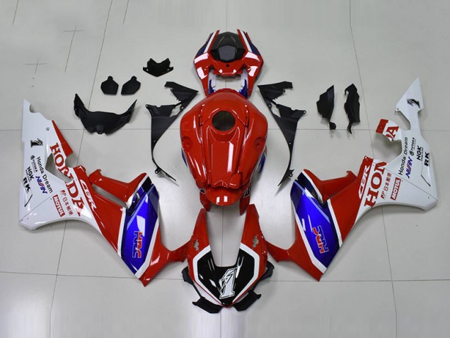 Rouge Bleu HRC Carénage Moto CBR 1000 RR 17-23 Rouge Bleu HRC Carénage Moto CBR 1000 RR 17-23