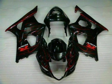 Rouge Flamme Carénage Moto GSXR 1000 K3 03-04