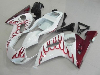 Rouge Flamme Carénage Moto R6 98-02