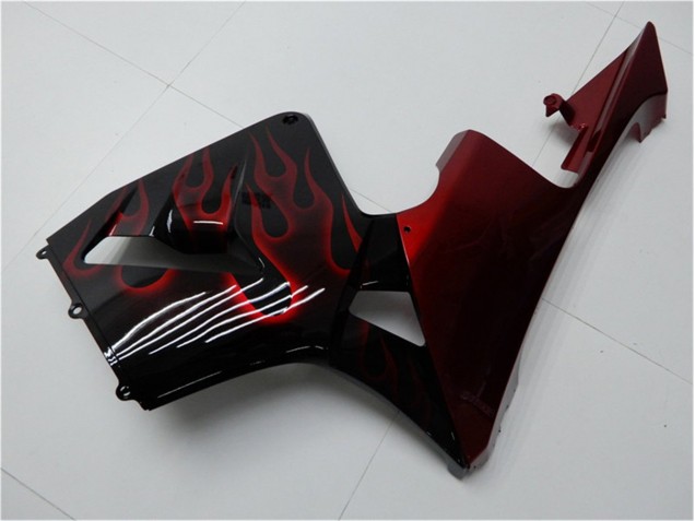 Rouge Flamme Noir Carénage Moto CBR 600 RR 05-06 Rouge Flamme Noir Carénage Moto CBR 600 RR 05-06