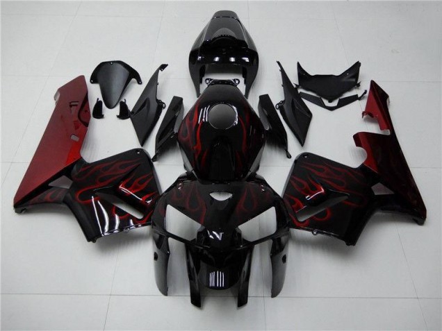 Rouge Flamme Noir Carénage Moto CBR 600 RR 05-06 Rouge Flamme Noir Carénage Moto CBR 600 RR 05-06