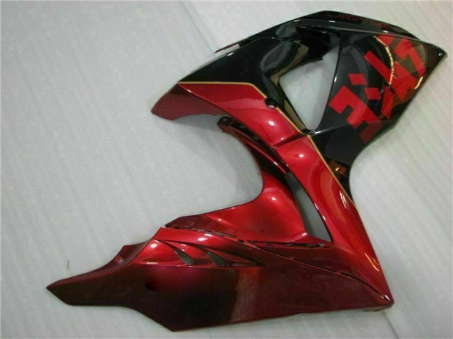 Rouge Flamme Noir Carénage Moto GSXR 1000 K9 09-16 Rouge Flamme Noir Carénage Moto GSXR 1000 K9 09-16