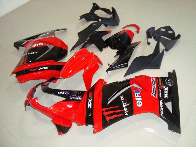 Rouge Monster Carénage Moto ZX 250R 08-12 Rouge Monster Carénage Moto ZX 250R 08-12