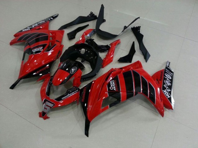 Rouge Noir Airfore Carénage Moto ZX 300R 13-16 Rouge Noir Airfore Carénage Moto ZX 300R 13-16