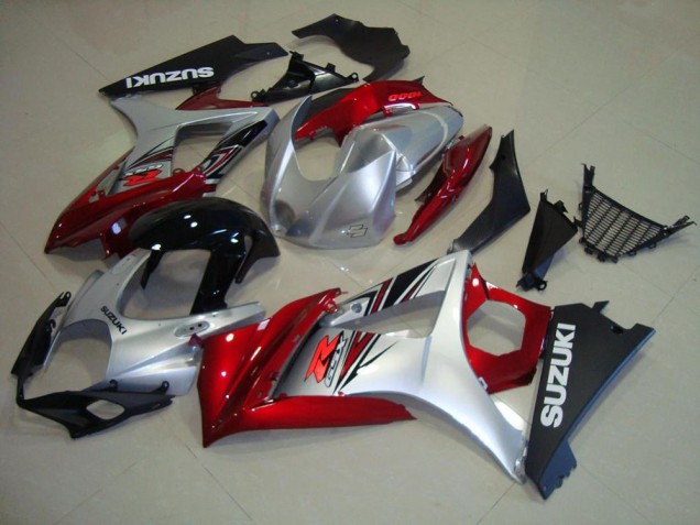 Rouge Noir Argent Carénage Moto GSXR 1000 K7 07-08 Rouge Noir Argent Carénage Moto GSXR 1000 K7 07-08