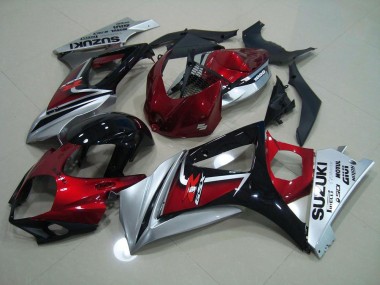 Rouge Noir Argent Carénages Moto GSXR 1000 K7 07-08