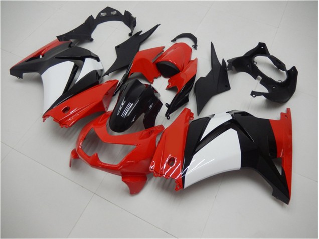 Rouge Noir Blanc Carénage Moto EX250 08-12 Rouge Noir Blanc Carénage Moto EX250 08-12