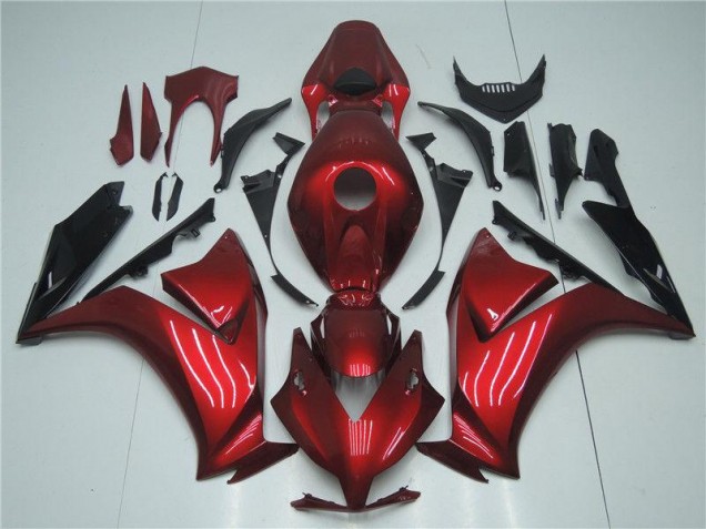 Rouge Noir Carénage Moto CBR 1000 RR 12-16 Rouge Noir Carénage Moto CBR 1000 RR 12-16
