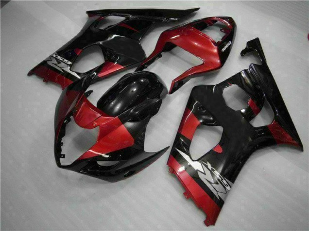 Rouge Noir Carénage Moto GSXR 1000 K3 03-04 Rouge Noir Carénage Moto GSXR 1000 K3 03-04