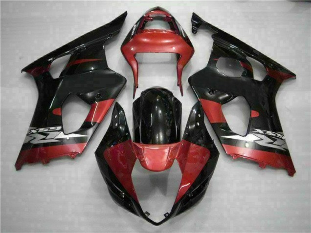 Rouge Noir Carénage Moto GSXR 1000 K3 03-04 Rouge Noir Carénage Moto GSXR 1000 K3 03-04